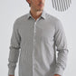 Camicia a righe comfort nera da uomo