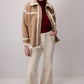 Camicia in suede con dettagli in peluche