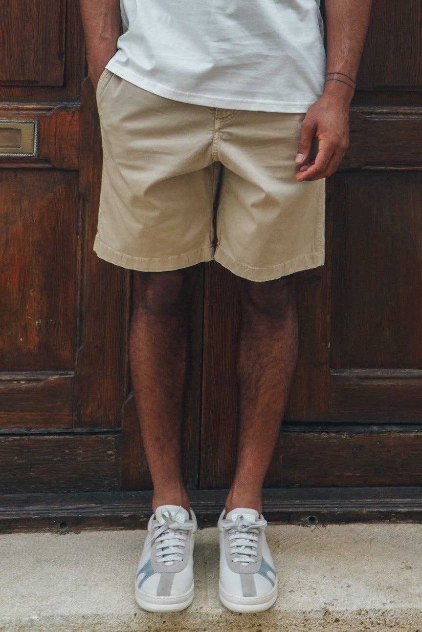 Pantaloncini da arrampicata in cotone Ecodye color sabbia