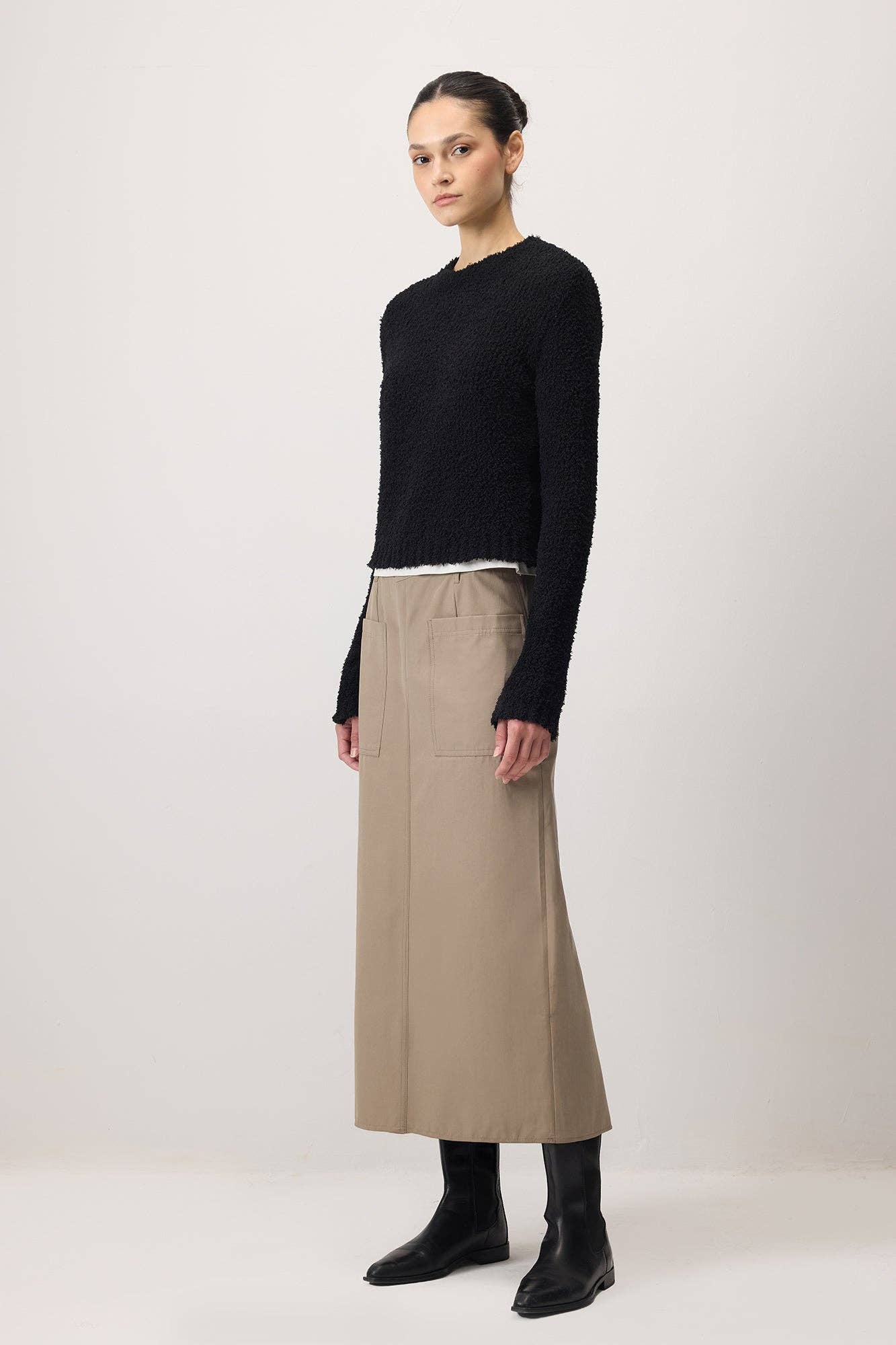 Maglione corto in maglia morbida