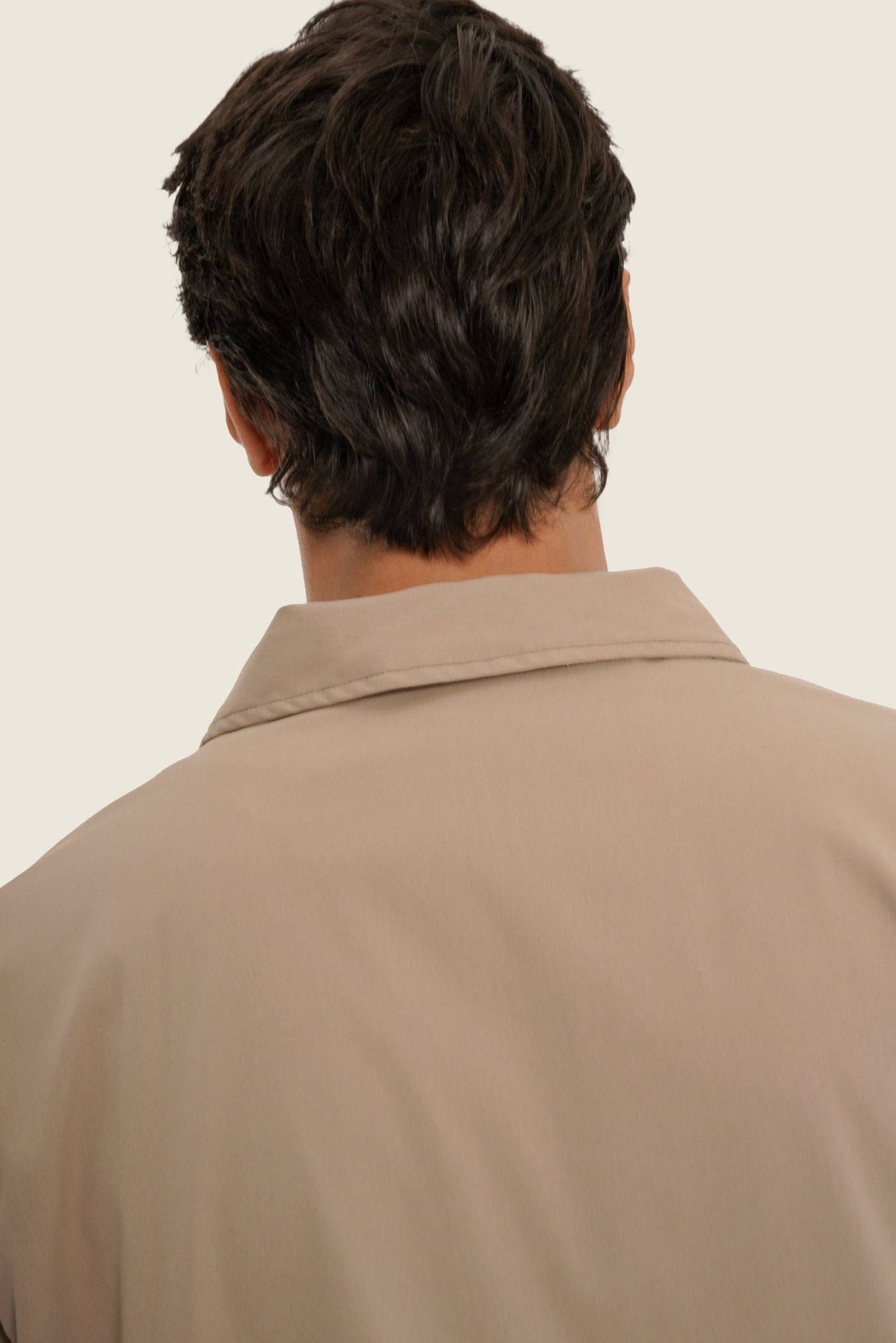 Trench classico beige unisex in cotone organico