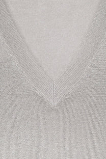 Maglione a maglia rasata con dettagli metallici