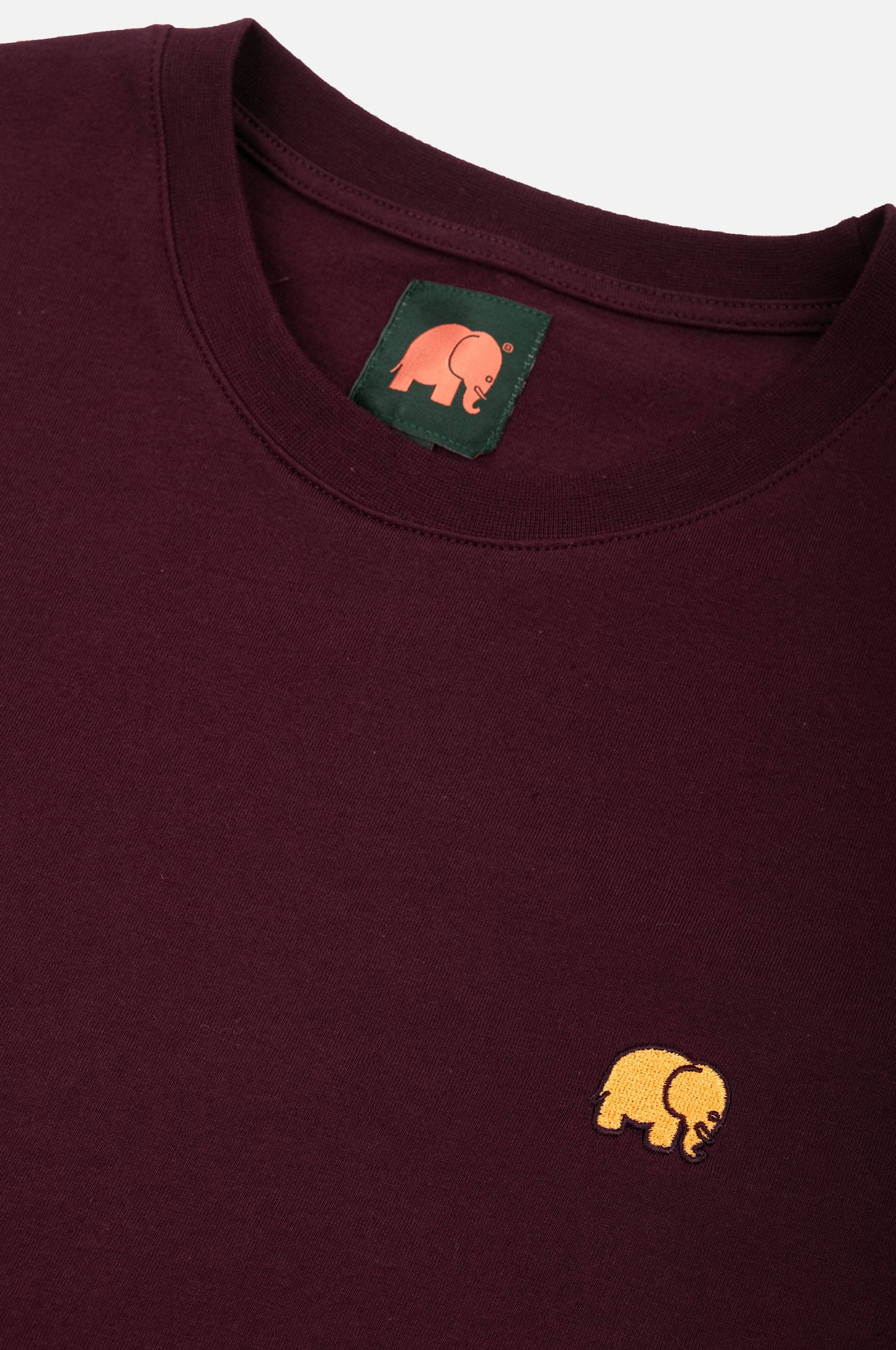 T-shirt Essentials in Cotone Biologico Rosso Vino