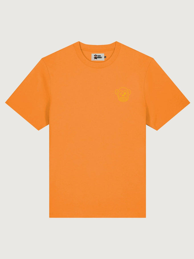 T-shirt unisex Puro Loco con ricamo Loco Monky senape