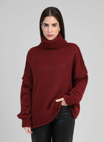 Maglione oversize a collo alto Malaga