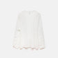 Blusa con pieghe sulle maniche