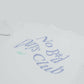 T-shirt bianca oversize con stampa acid sul retro e collo alto