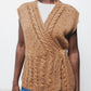 Gilet in maglia strutturata con scollo a V