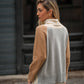Maglia bicolore in lana e cashmere con collo alto