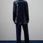 Kimono con paillettes blu navy