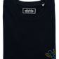 T-shirt ricamata "Don’t Touch It’s Art" in cotone biologico premium