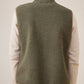 Gilet in pile Neve verde Deep Lichen