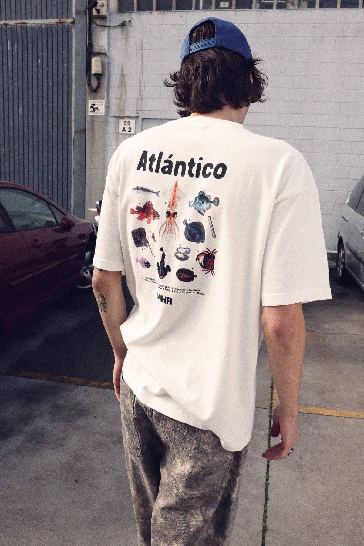 T-shirt Atlantico in cotone biologico con stampa