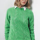 Maglione in maglia strutturata verde