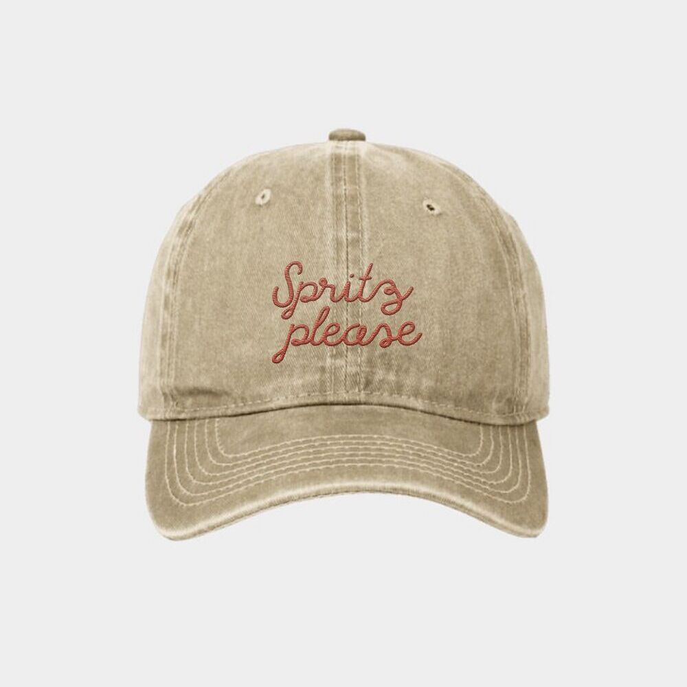 Cappellino vintage ricamato “Spritz Please”