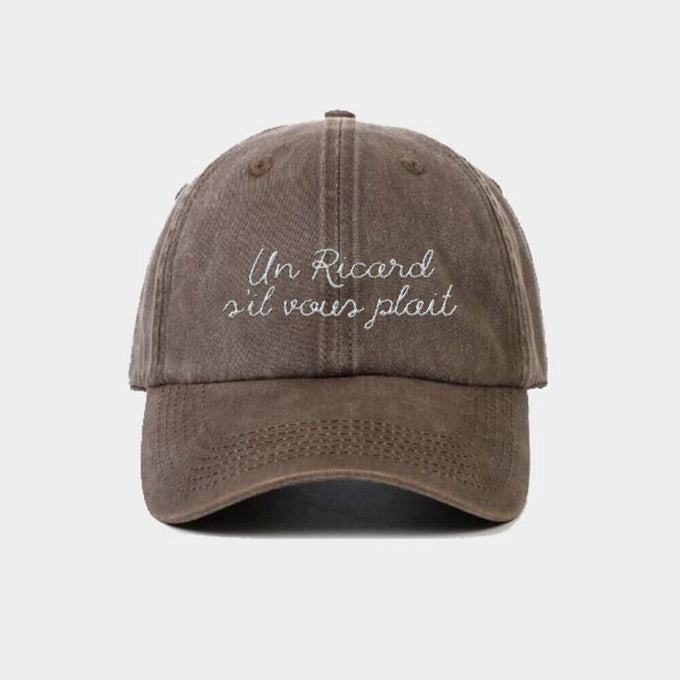 Cappellino vintage ricamato “Un Ricard, s’il vous plaît”