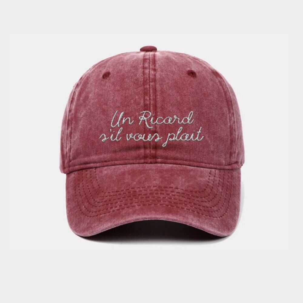 Cappellino vintage ricamato “Un Ricard, s’il vous plaît”