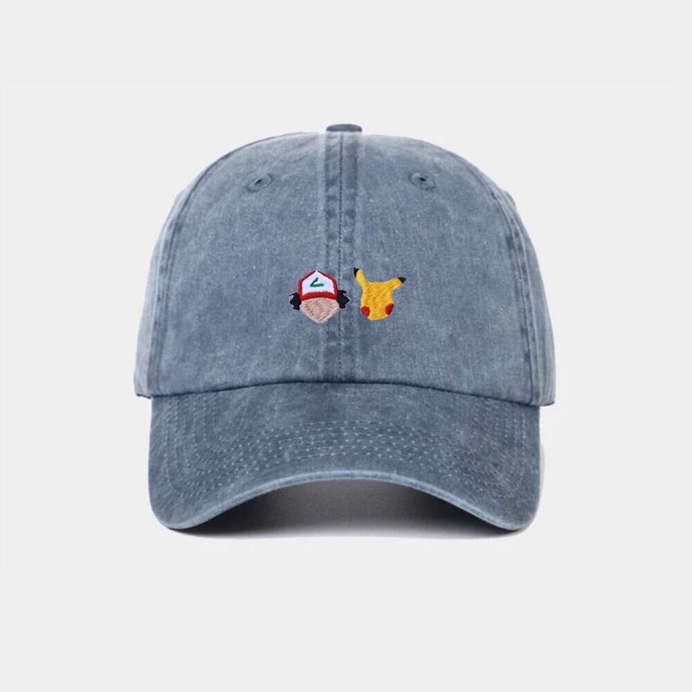 Cappellino ricamato Pokémon Ash stile vintage