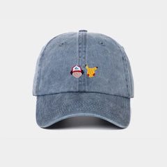 Cappellino ricamato Pokémon Ash stile vintage