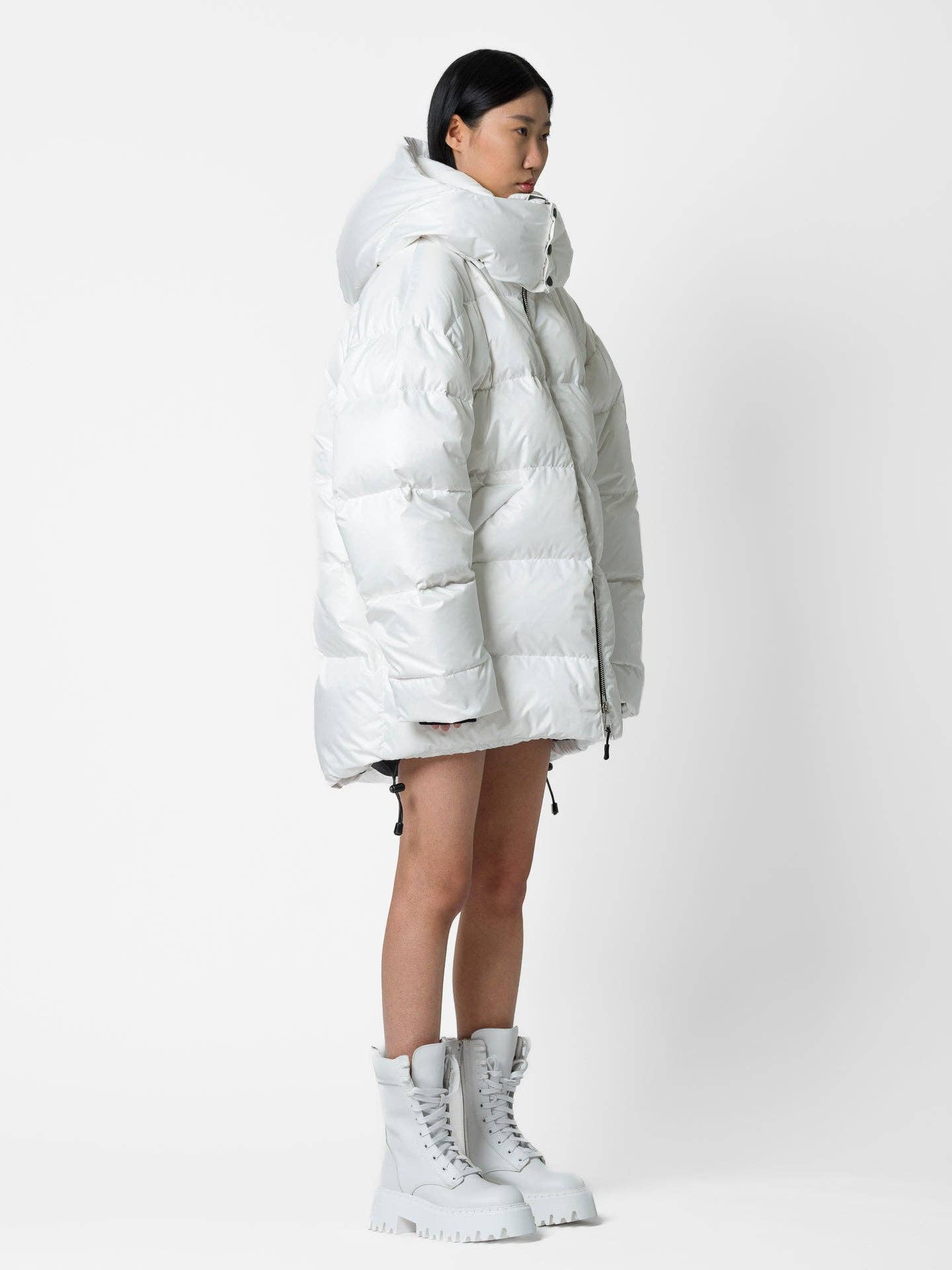 Parka oversize con logo