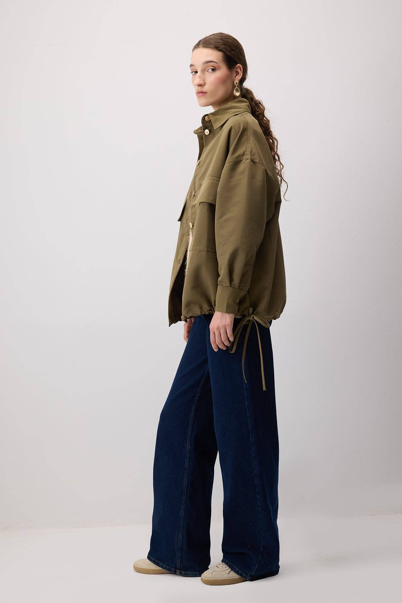 Giacca oversize con coulisse