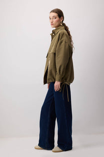 Giacca oversize con coulisse
