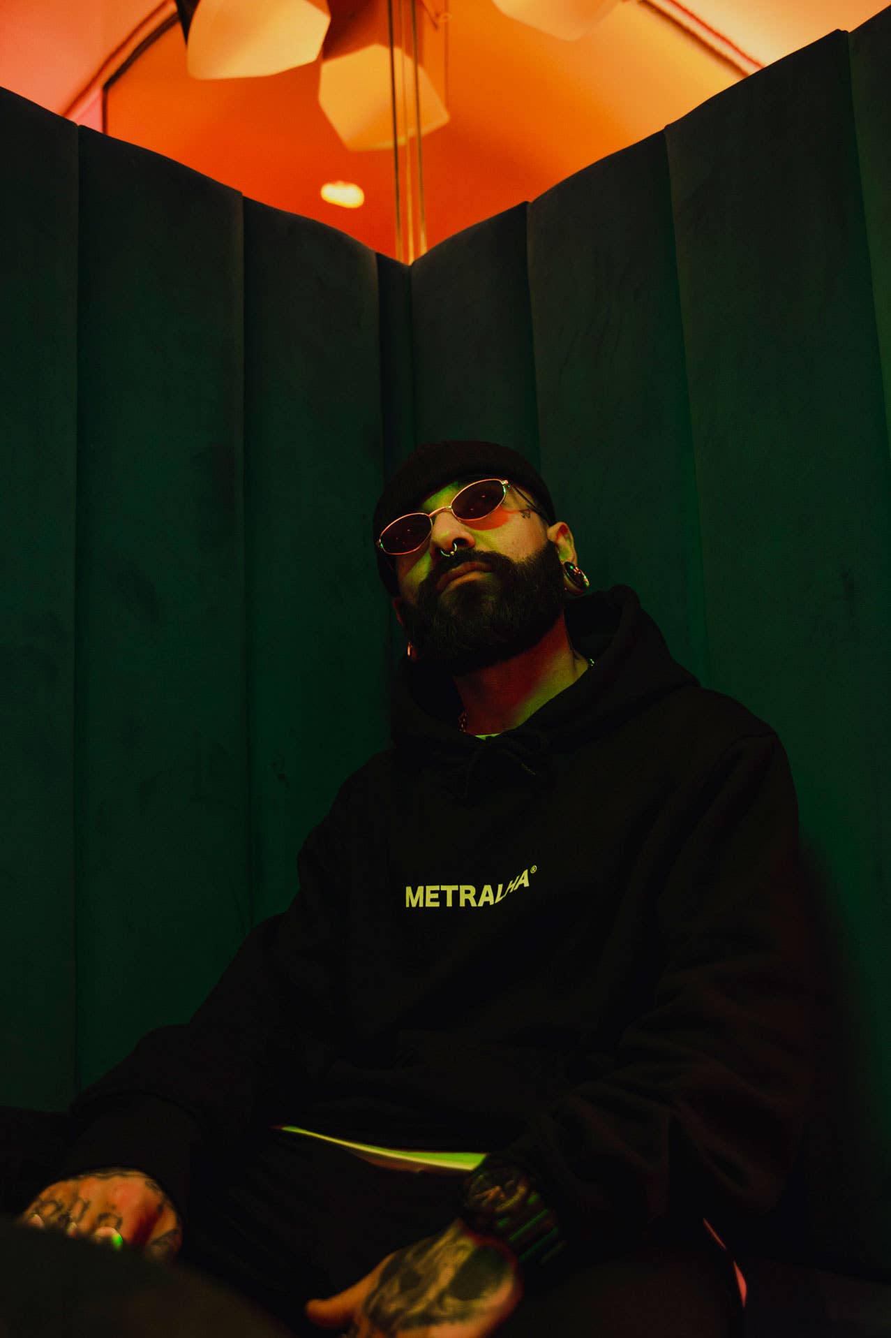 Felpa oversize nera con logo