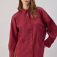Camicia in gabardine ricamata