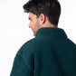 Giacca sherpa imbottita bicolore verde