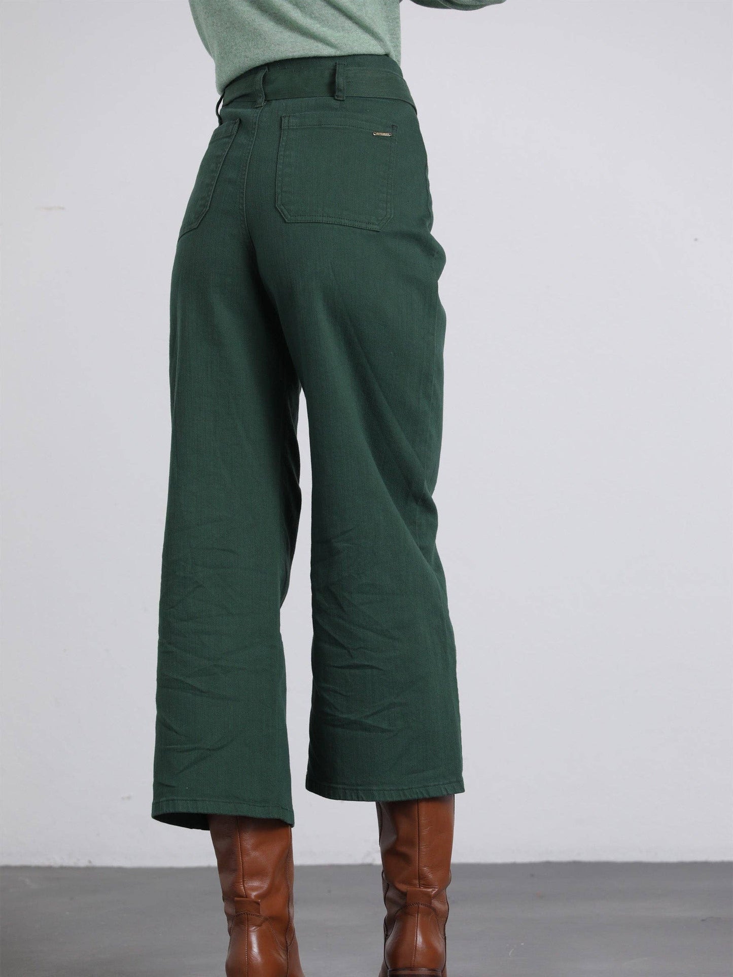Pantaloni in twill con cintura
