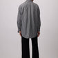 Camicia oversize a righe sottili in misto cotone