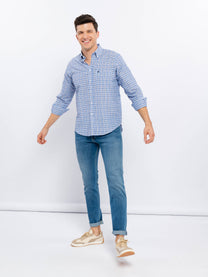 Camicia classica a quadri in cotone
