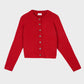Cardigan Letiana rosso a girocollo