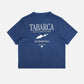 T-shirt pigmentata da donna Tabarca blu profondo in cotone biologico