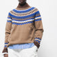 Maglione in maglia jacquard a collo alto