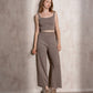 Pantaloni a vita alta in maglia con glitter