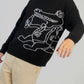 Maglione in cotone biologico con stampa coccodrillo