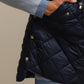 Capa donna trapuntata in nylon con cappuccio