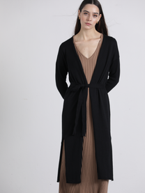 Cappotto lungo morbido con cintura