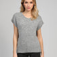 Maglione smanicato oversize girocollo in maglia spessa