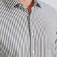 Camicia a righe comfort nera da uomo