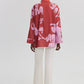 Camicia in raso stampata oversize