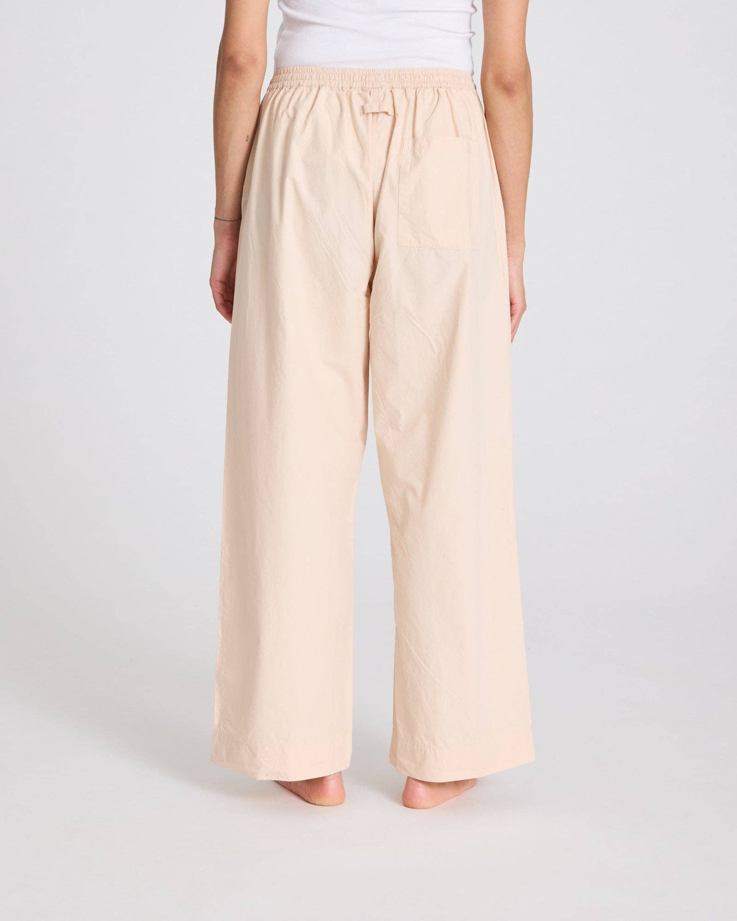 Pantaloni Thilde in popeline di cotone biologico grigio fumo