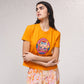 T-shirt in cotone con applicazioni di perline