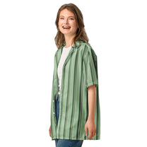 Camicia da piscina oversize a righe verdi