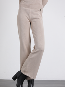Pantaloni in maglia a zampa