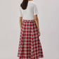 Gonna longuette in tweed con vita elasticizzata