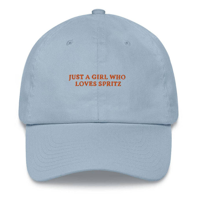 Cappellino dad hat ricamato “Just a Girl who loves Spritz”