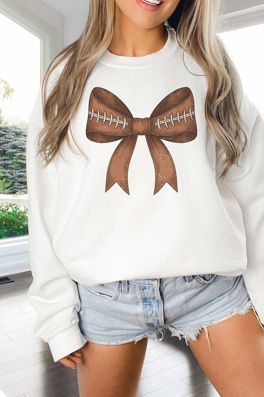 Felpa oversize con stampa fiocco football