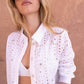 Camicia bianca in voile di cotone traforato